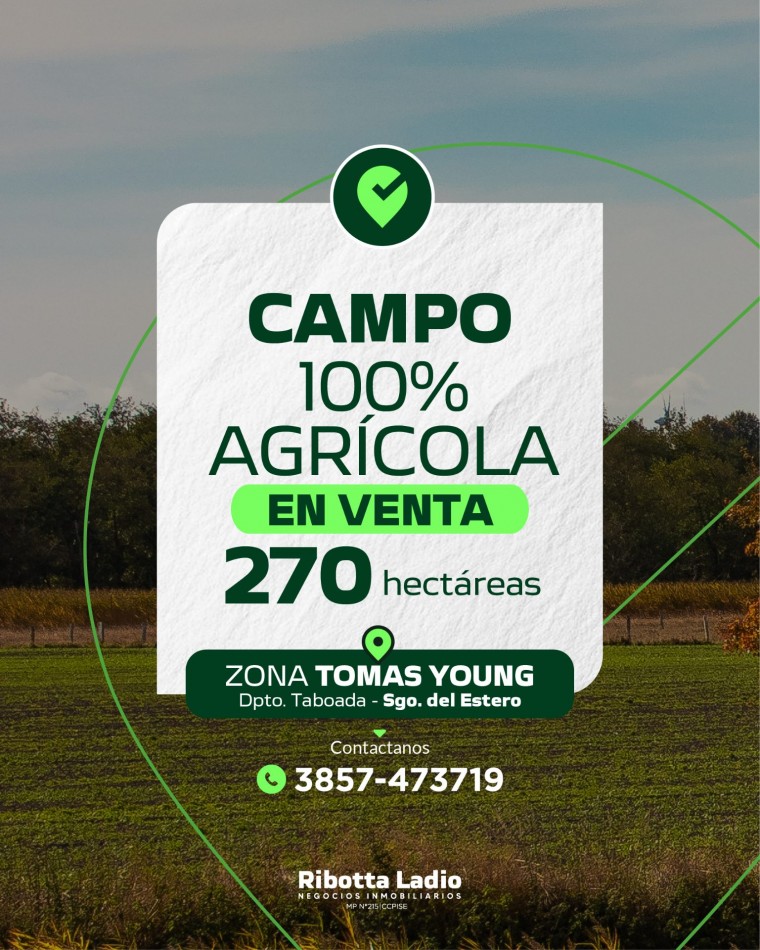 270 HECTAREAS AGRICOLAS TOMAS YOUG