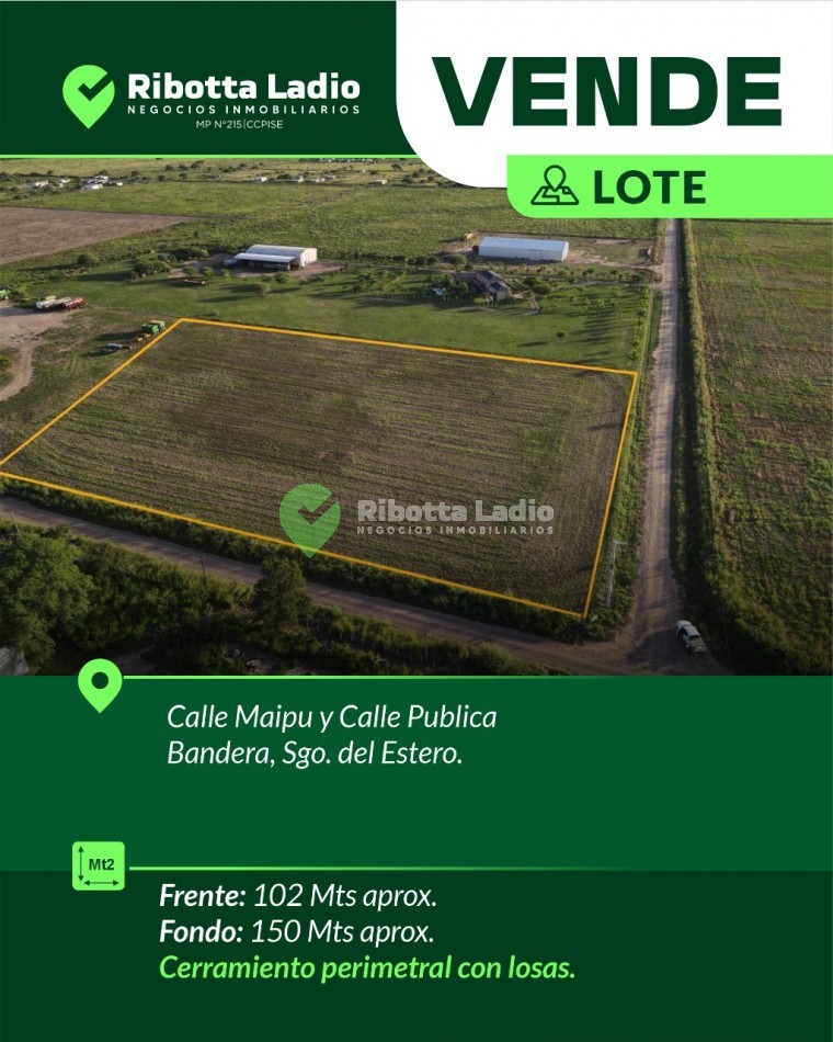 Gran Lote en Esquina - 1.53 Has c/ Doble Ingreso 