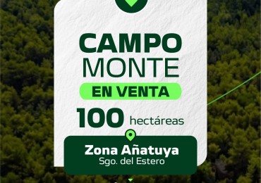 CAMPO CON MONTE 100 HAS -ZONA AÑATUYA SGO. DEL ESTERO