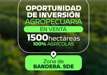 1500 HECTAREQAS 100% AGRICOLAS - ZONA BANDERA SGO DEL ESTERO